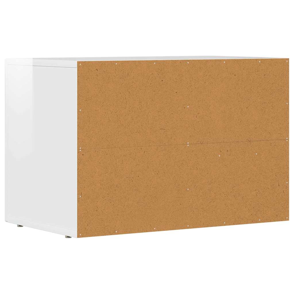 TV-skab ELST 60 x 35 x 40 cm Høj gloss hvid Konstrueret træ