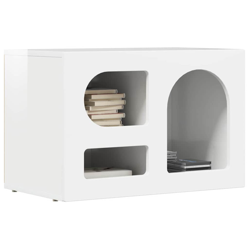 TV-skab ELST 60 x 35 x 40 cm Høj gloss hvid Konstrueret træ