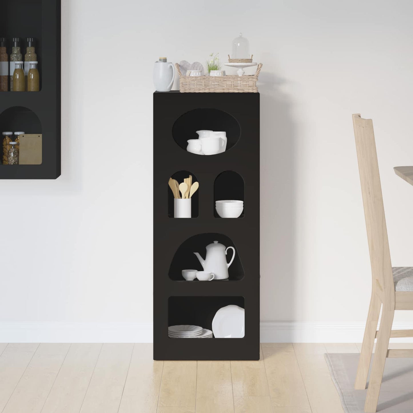 Sideboard ELST Sort 40 x 35 x 100,5 cm Konstrueret træ