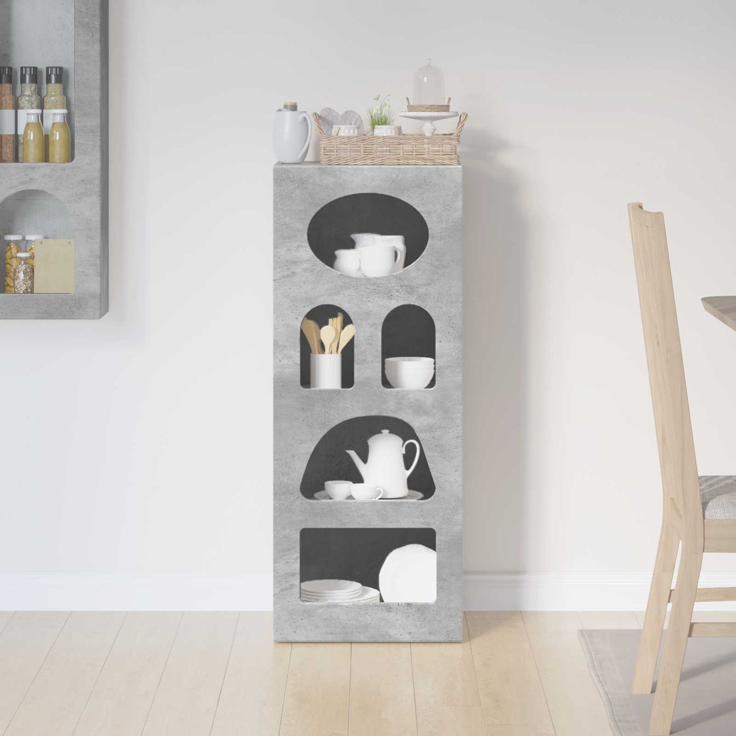 Sideboard ELST Beton Grå 40 x 35 x 100,5 cm Konstrueret træ