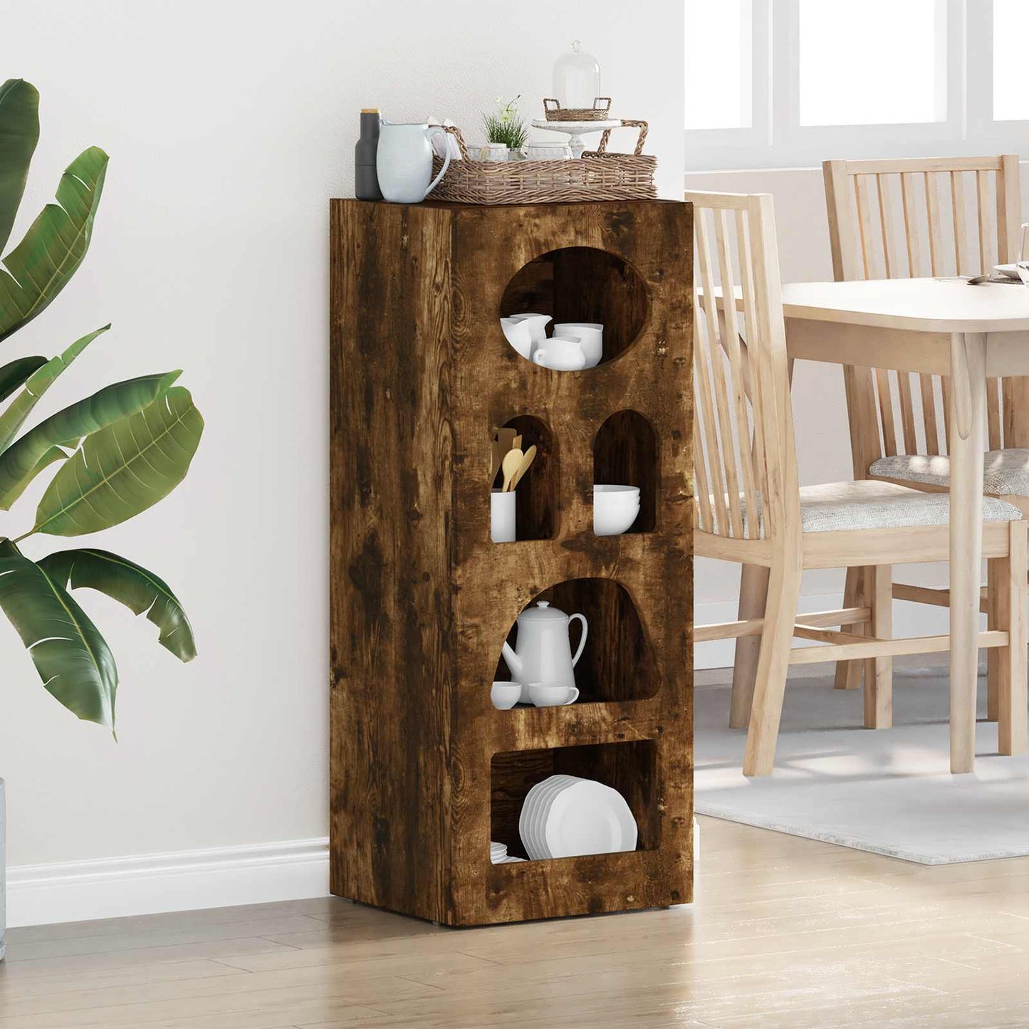 Sideboard ELST Røget eg 40 x 35 x 100,5 cm Konstrueret træ