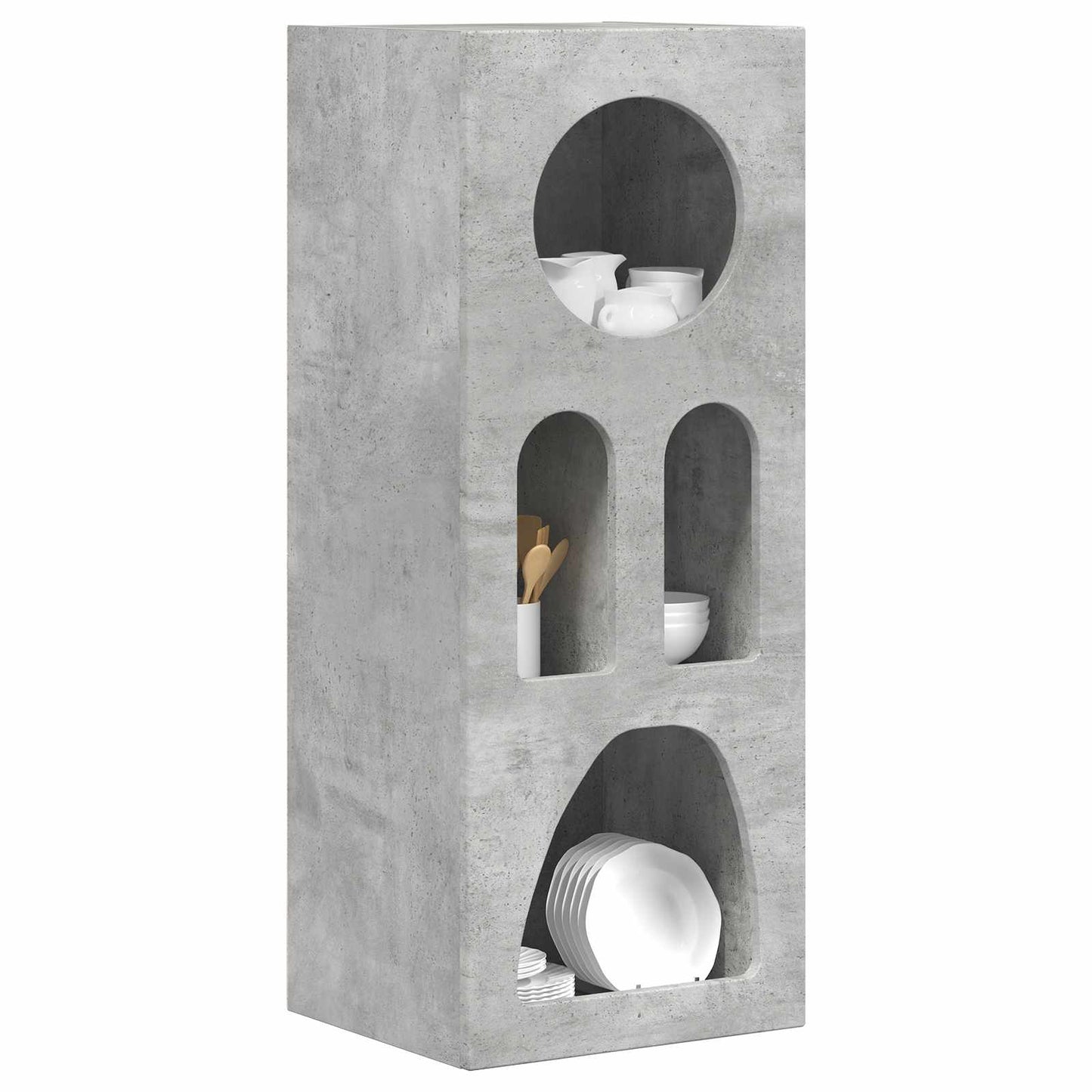 Sideboard ELST Beton Grå 40 x 35 x 100.5 cm Konstrueret træ