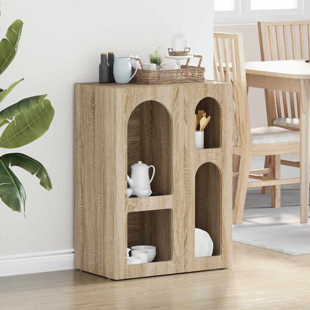 Sideboard ELST Sonoma eg 59 x 35 x 80.5 cm Konstrueret træ