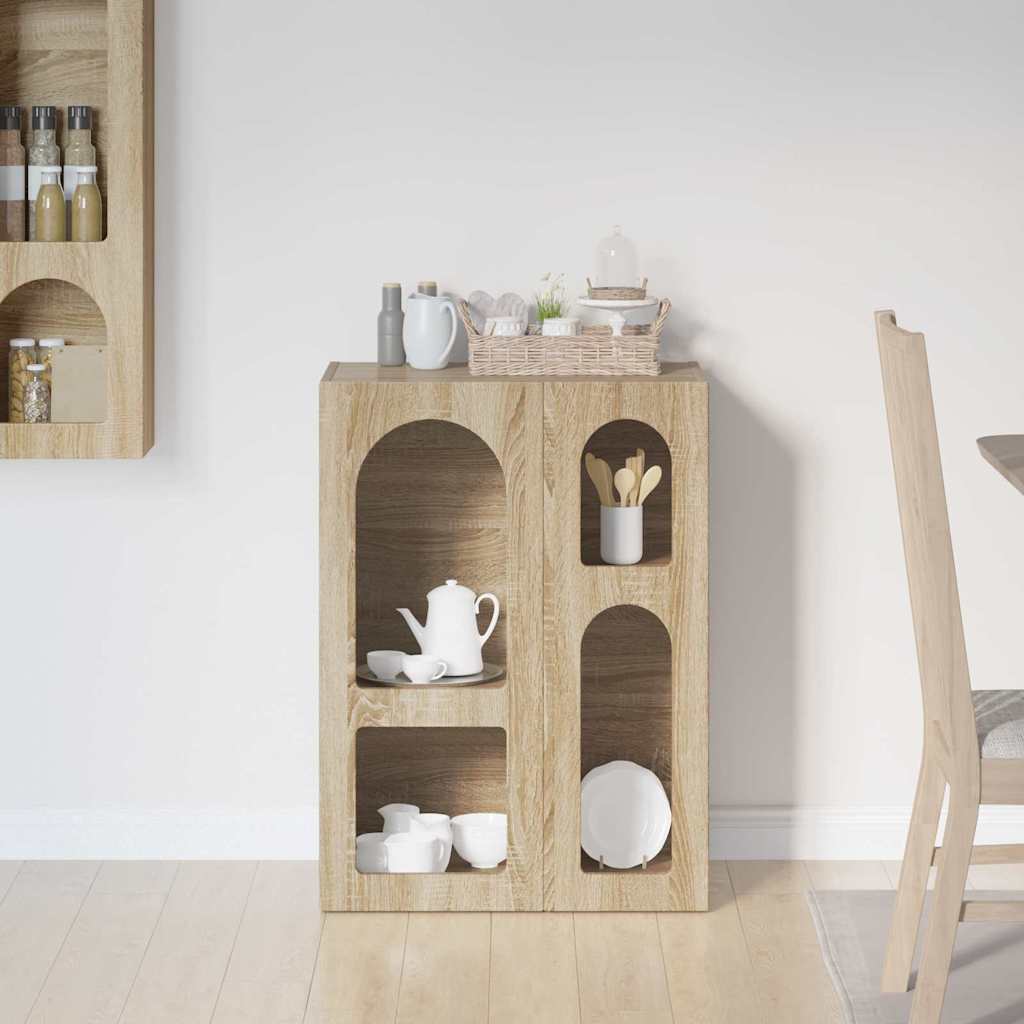 Sideboard ELST Sonoma eg 59 x 35 x 80.5 cm Konstrueret træ