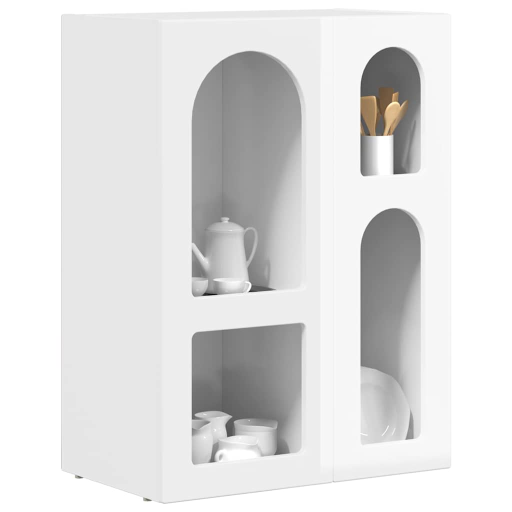 Sideboard ELST Høj gloss hvid 59 x 35 x 80.5 cm Konstrueret træ