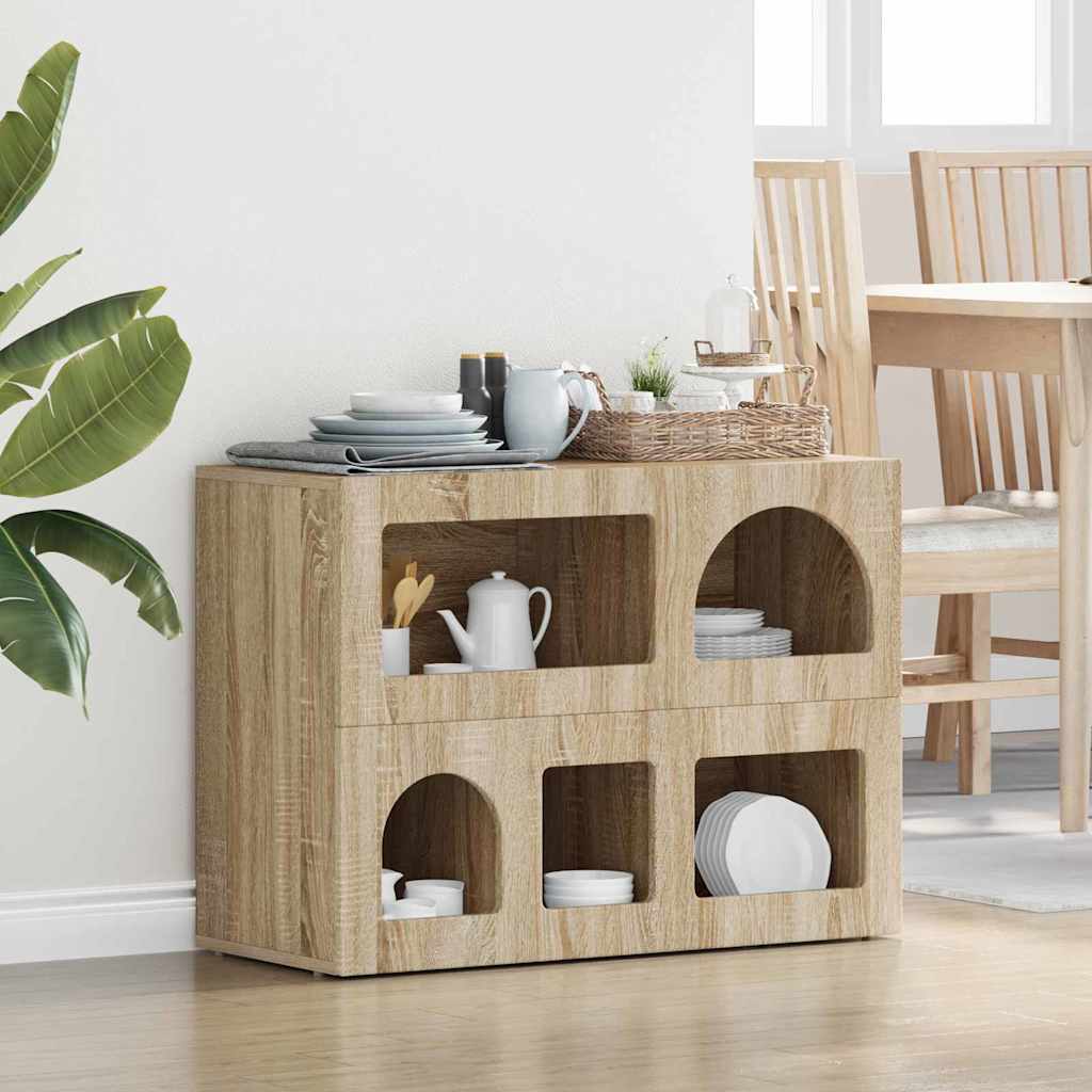 Sideboard ELST Sonoma eg 80,5 x 35 x 59 cm Konstrueret træ