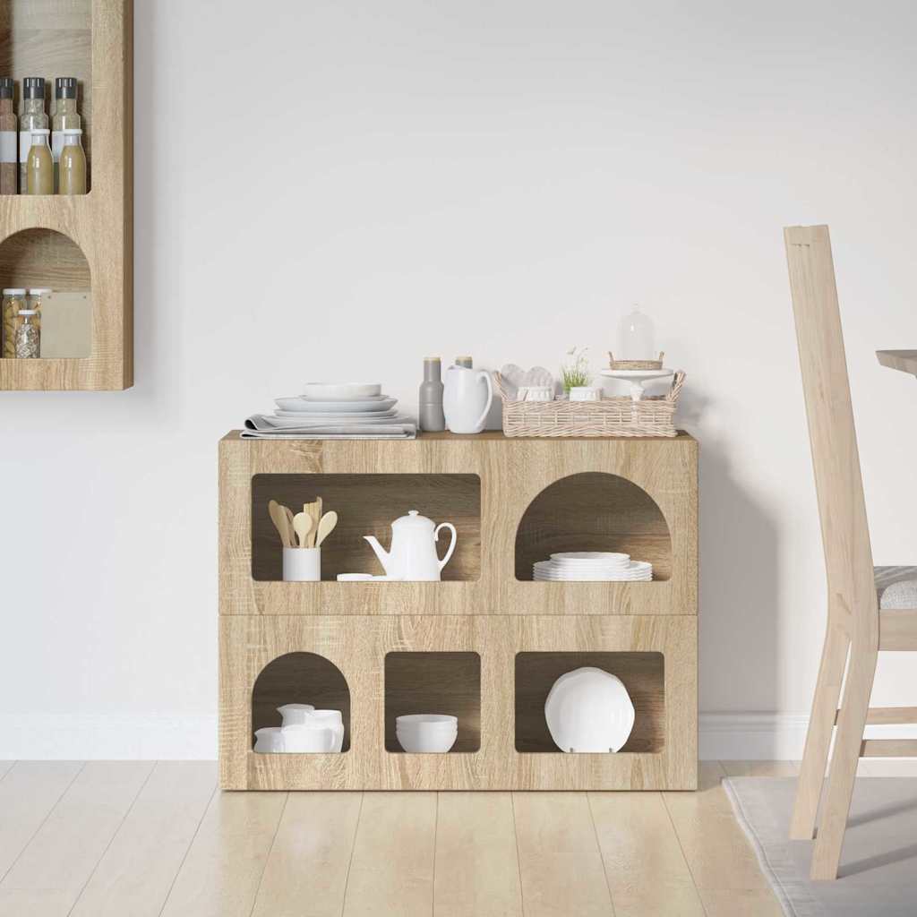 Sideboard ELST Sonoma eg 80,5 x 35 x 59 cm Konstrueret træ