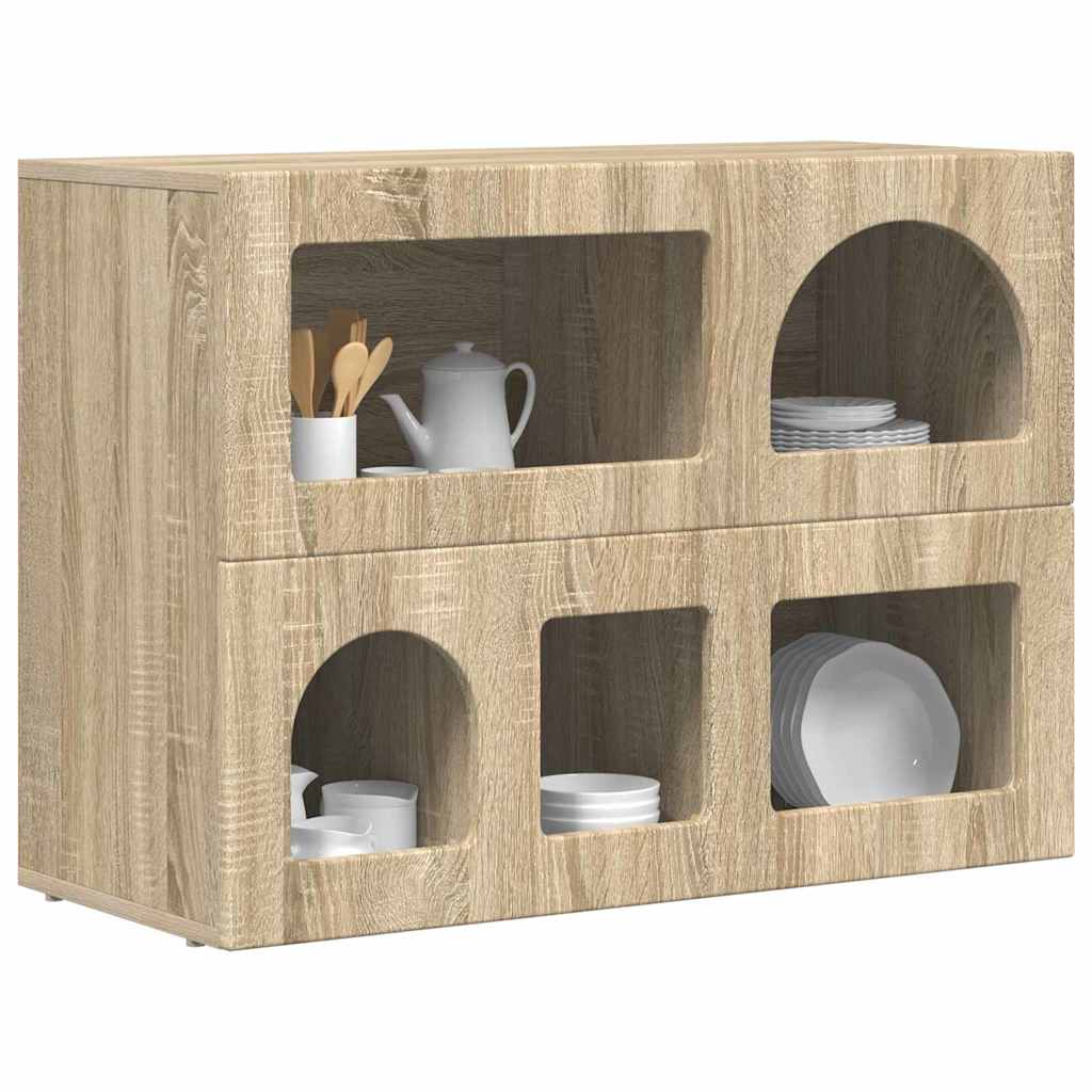 Sideboard ELST Sonoma eg 80,5 x 35 x 59 cm Konstrueret træ