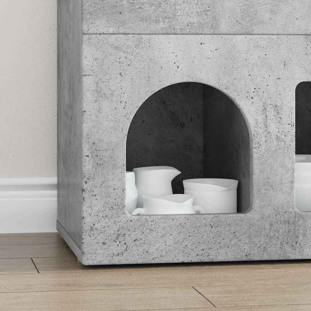 Sideboard ELST Beton Grå 80,5 x 35 x 59 cm Konstrueret træ