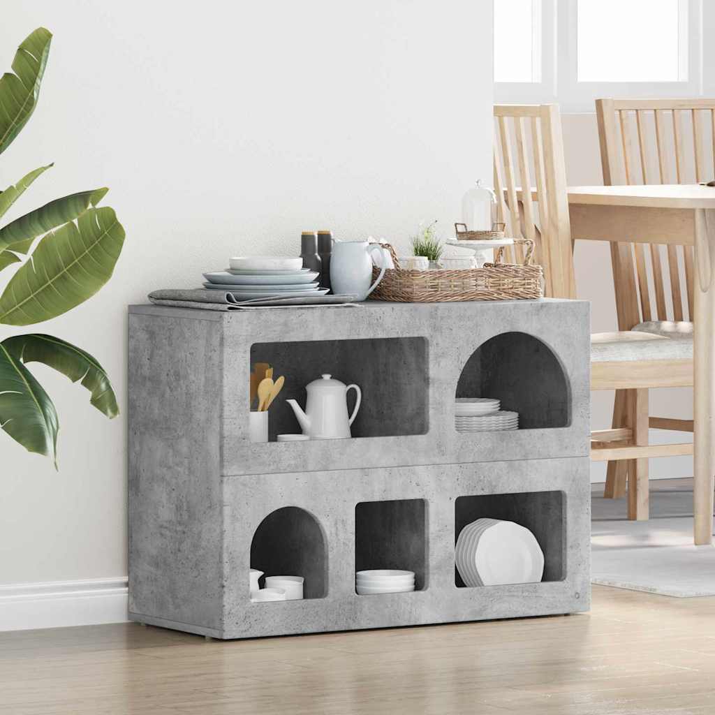 Sideboard ELST Beton Grå 80,5 x 35 x 59 cm Konstrueret træ
