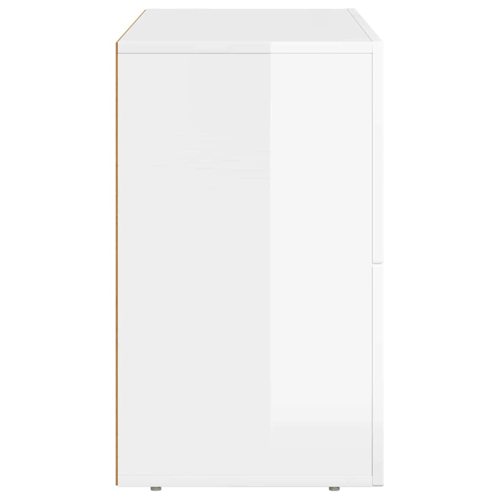 Sideboard ELST Høj gloss hvid 80,5 x 35 x 59 cm Konstrueret træ