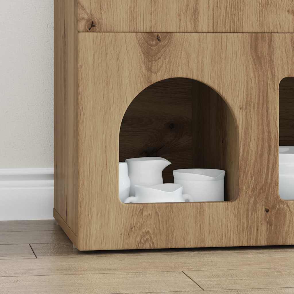 Sideboard ELST Artisan Egetræ 80,5 x 35 x 59 cm Konstrueret træ