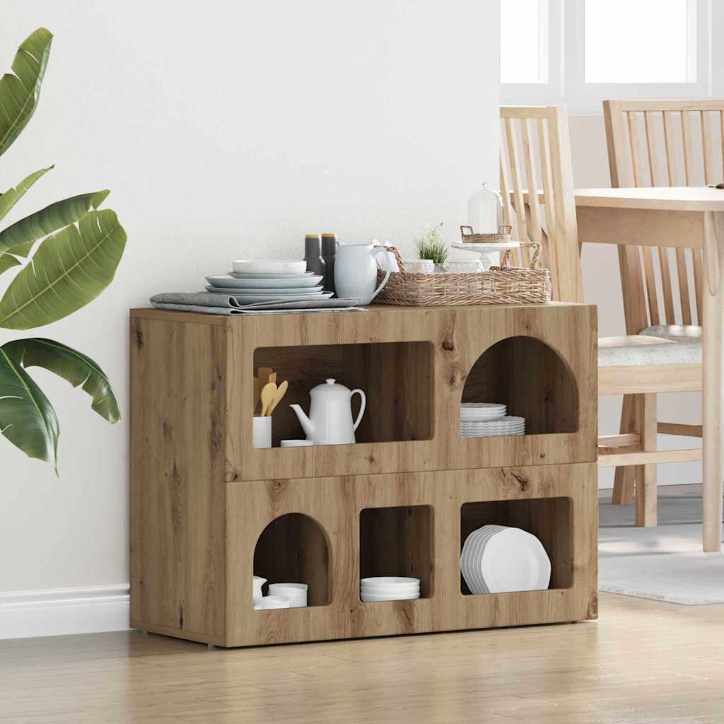 Sideboard ELST Artisan Egetræ 80,5 x 35 x 59 cm Konstrueret træ