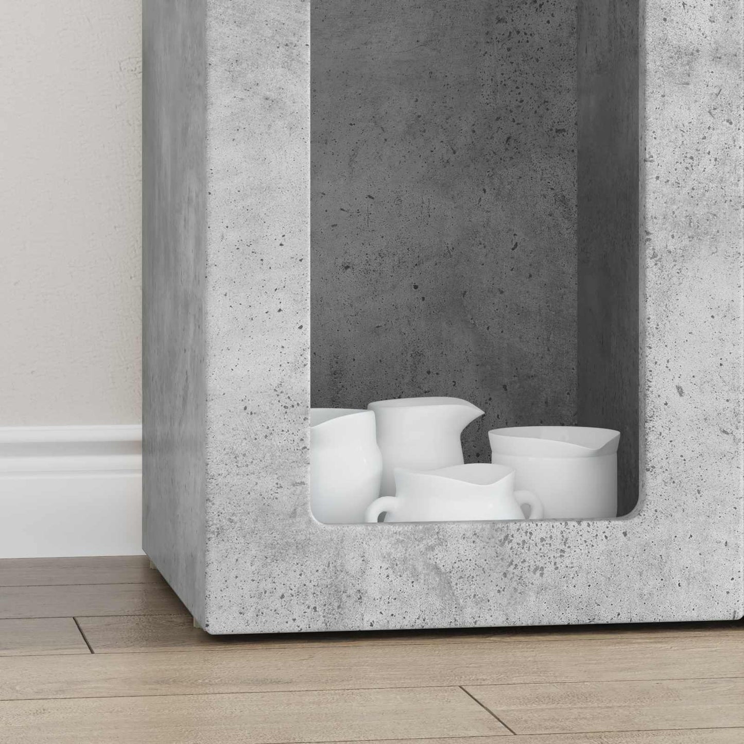 Sideboard ELST Beton Grå 59 x 35 x 100,5 cm Konstrueret træ