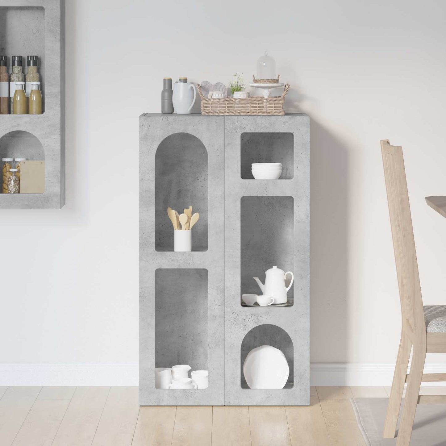 Sideboard ELST Beton Grå 59 x 35 x 100,5 cm Konstrueret træ