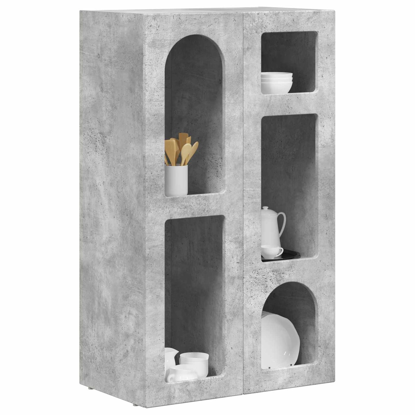 Sideboard ELST Beton Grå 59 x 35 x 100,5 cm Konstrueret træ