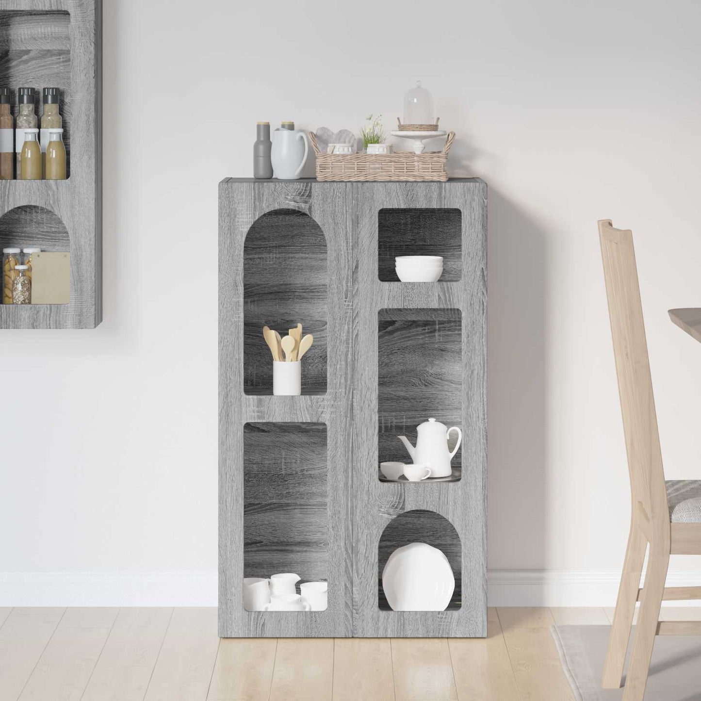 Sideboard ELST Grå Sonoma 59 x 35 x 100,5 cm Konstrueret træ