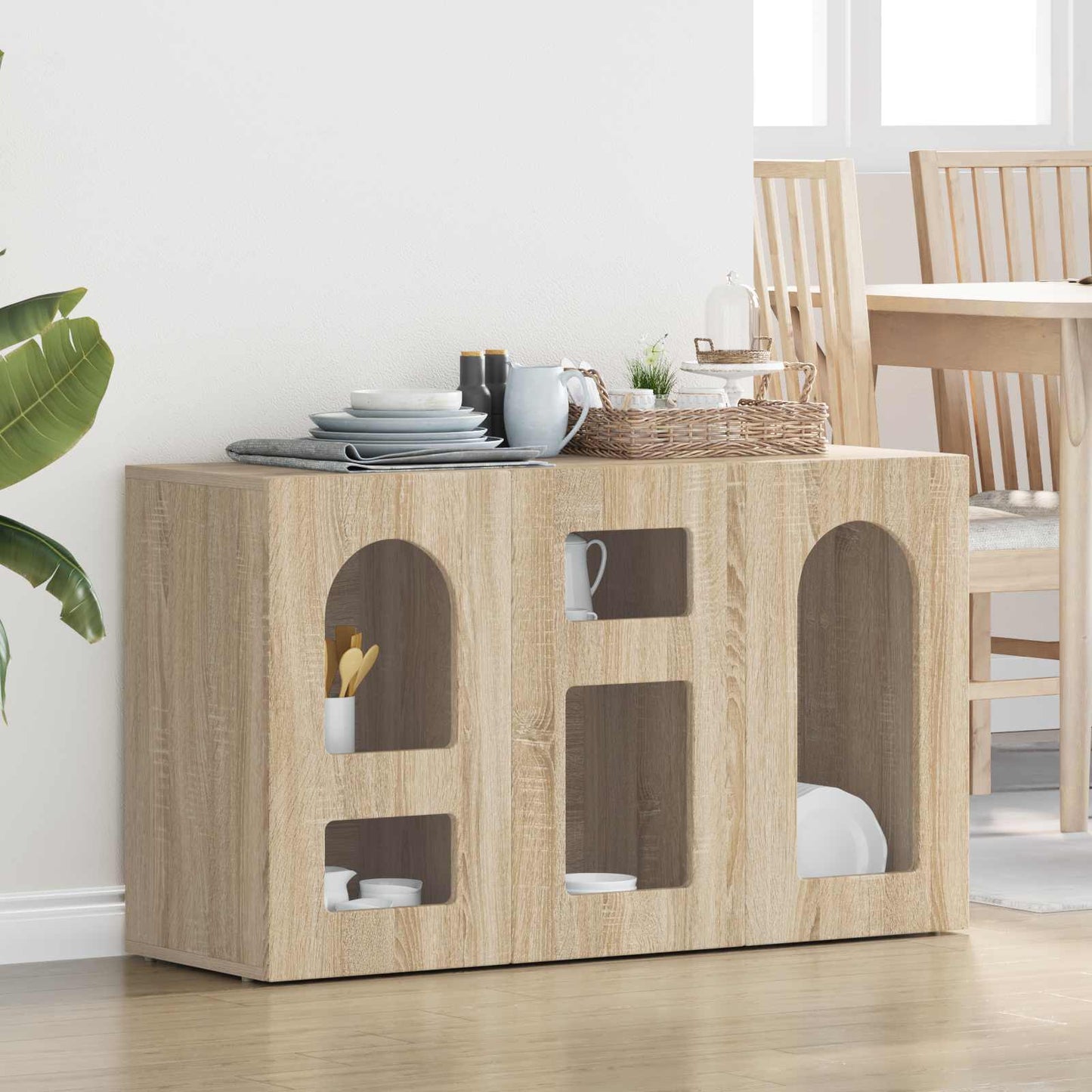 Sideboard ELST Sonoma eg 100 x 35 x 59 cm Konstrueret træ