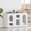 Sideboard ELST Høj gloss hvid 100 x 35 x 59 cm Konstrueret træ