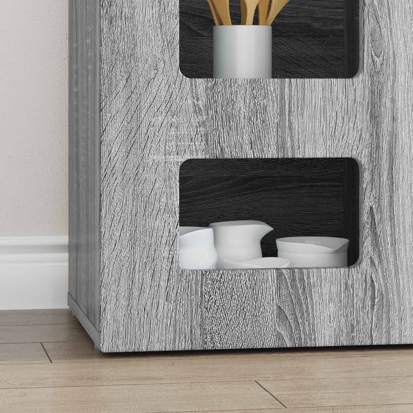 Sideboard ELST Grå Sonoma 100 x 35 x 59 cm Konstrueret træ