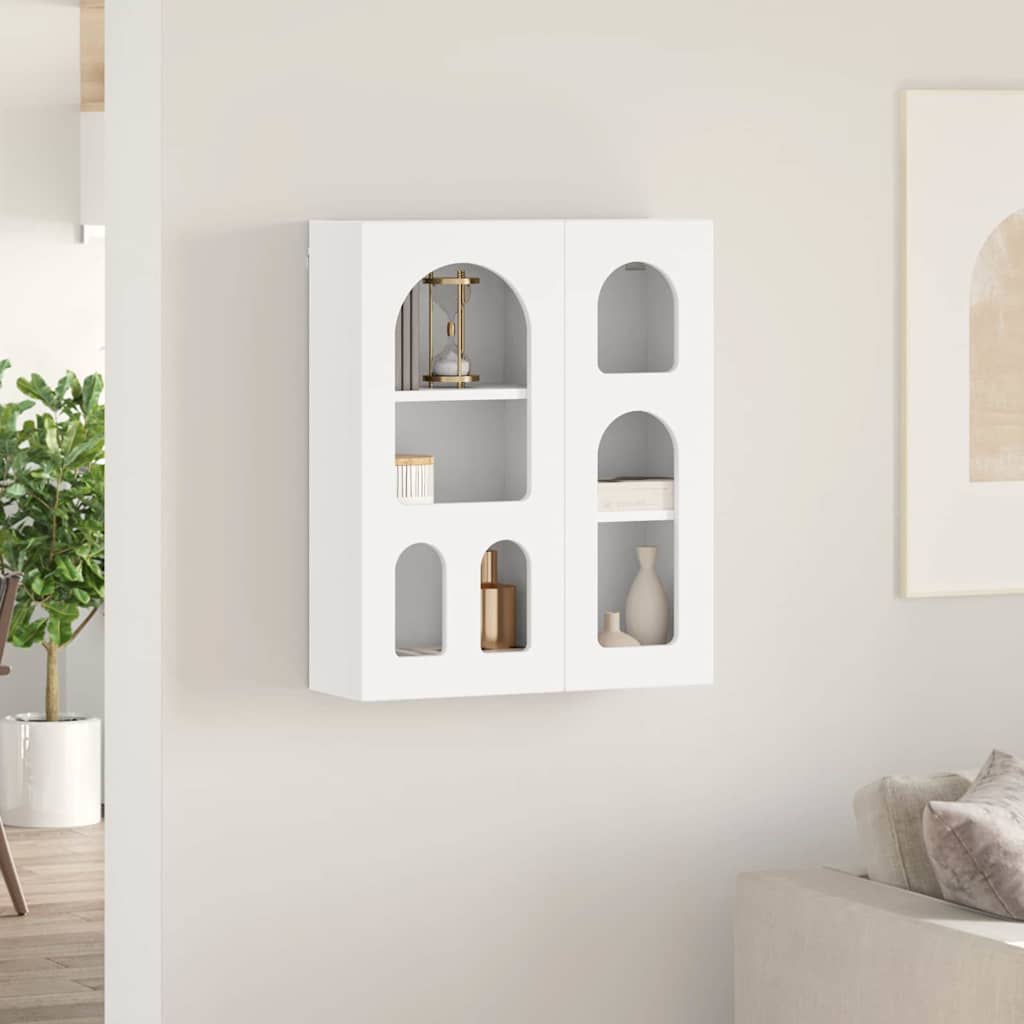 Hængeskab med hylde ELST Hvid 59 x 20 x 71,5 cm Konstrueret træ
