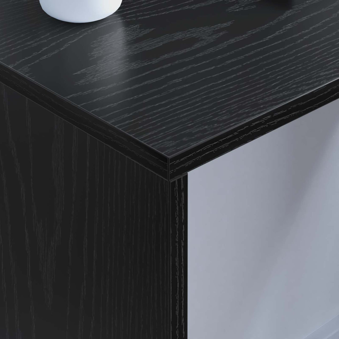 Væghængt skrivebord Sort eg 80 x 45 x 30 cm Konstrueret træ