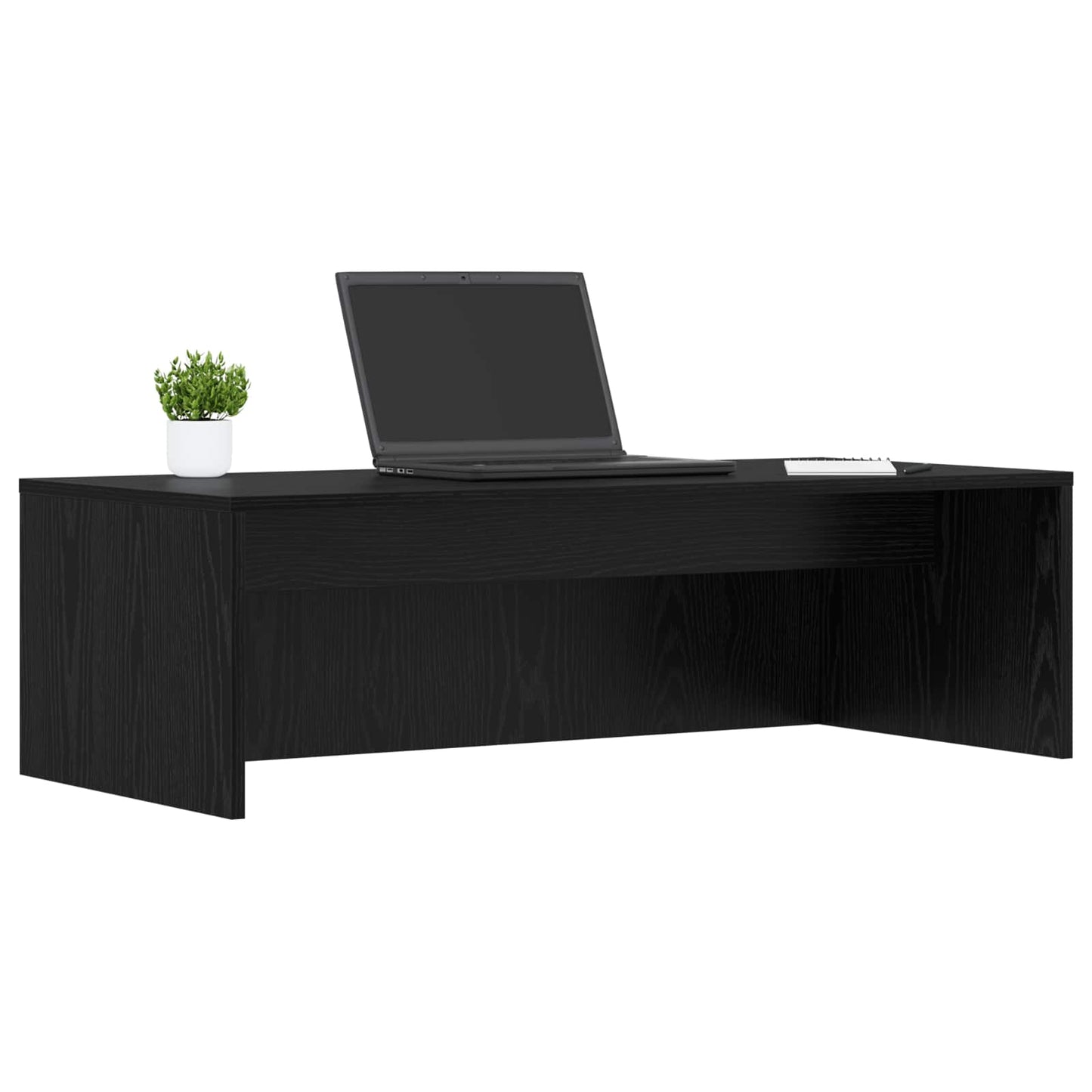 Væghængt skrivebord Sort eg 100 x 45 x 30 cm Konstrueret træ