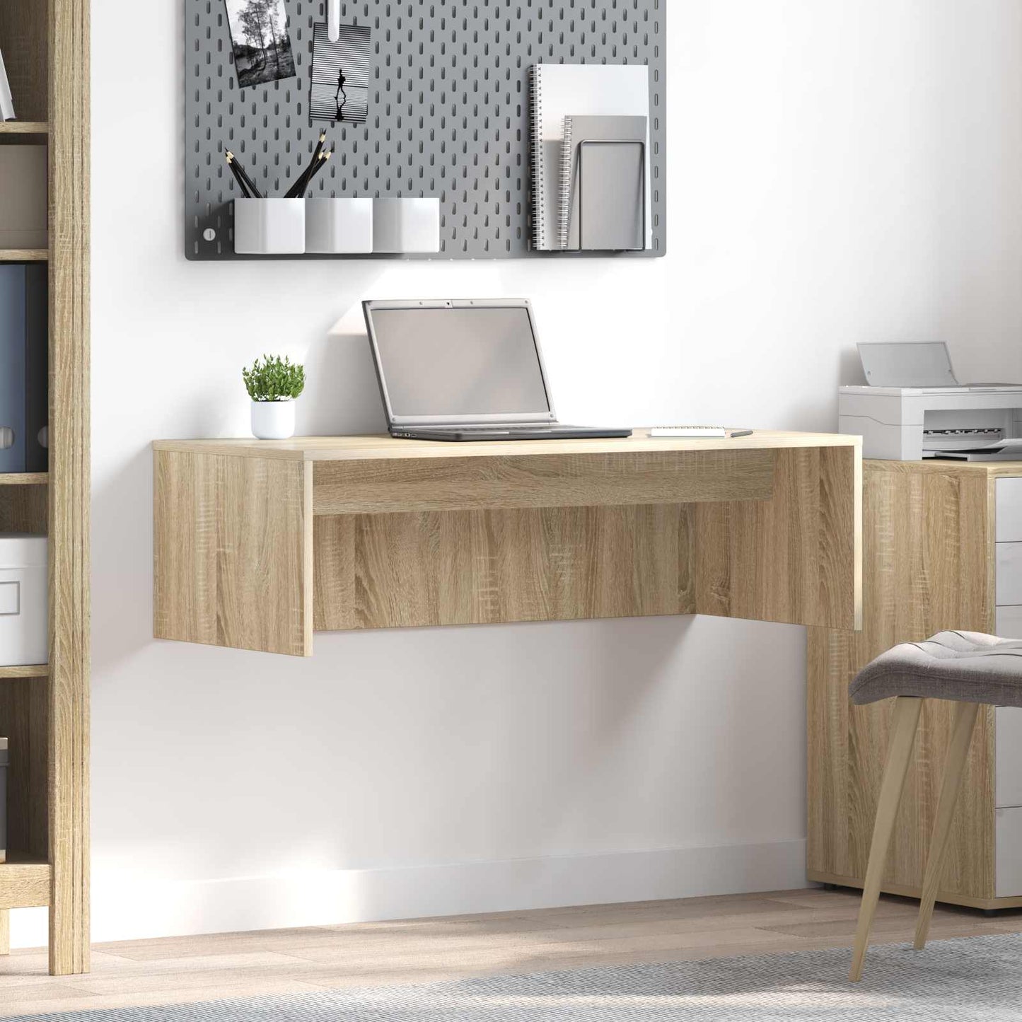 Væghængt skrivebord Sonoma eg 100 x 45 x 30 cm Konstrueret træ