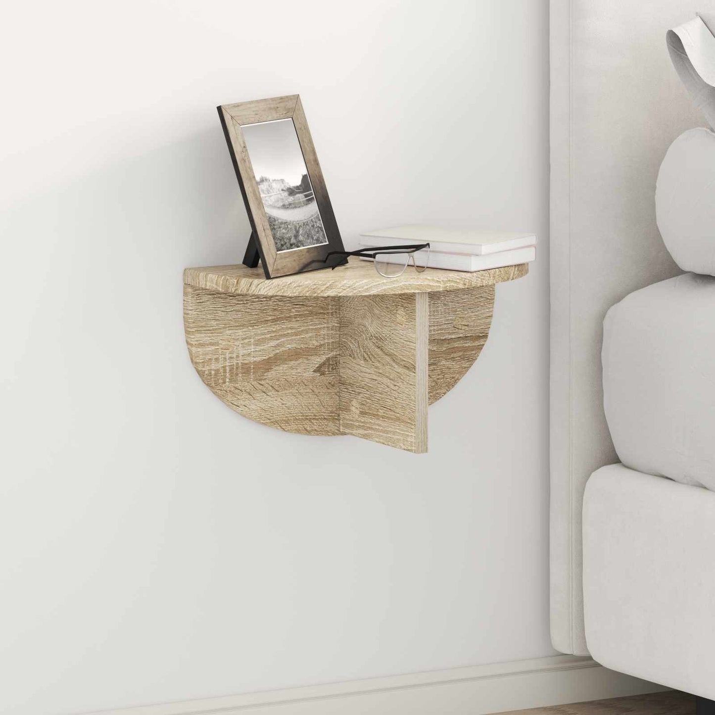 Væghylde 2 pcs Sonoma eg 38 x 19 x 19 cm Konstrueret træ