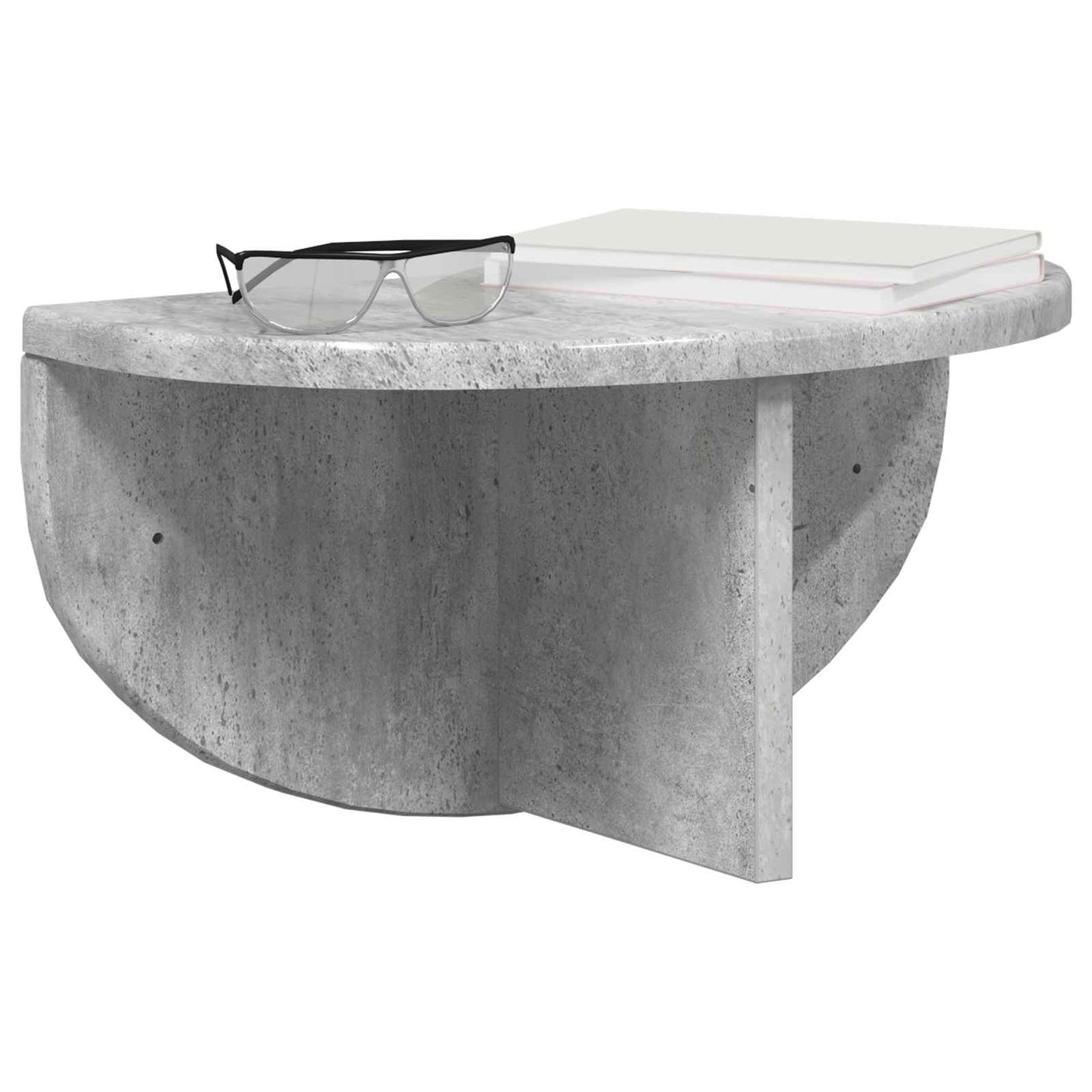 Væghylde 2 pcs Beton Grå 38 x 19 x 19 cm Konstrueret træ