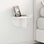 Væghylde 2 pcs Høj gloss hvid 38 x 19 x 19 cm Konstrueret træ