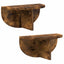 Væghylde 2 pcs Røget eg 38 x 19 x 19 cm Konstrueret træ