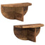 Væghylde 2 pcs Gammelt træ 38 x 19 x 19 cm Konstrueret træ