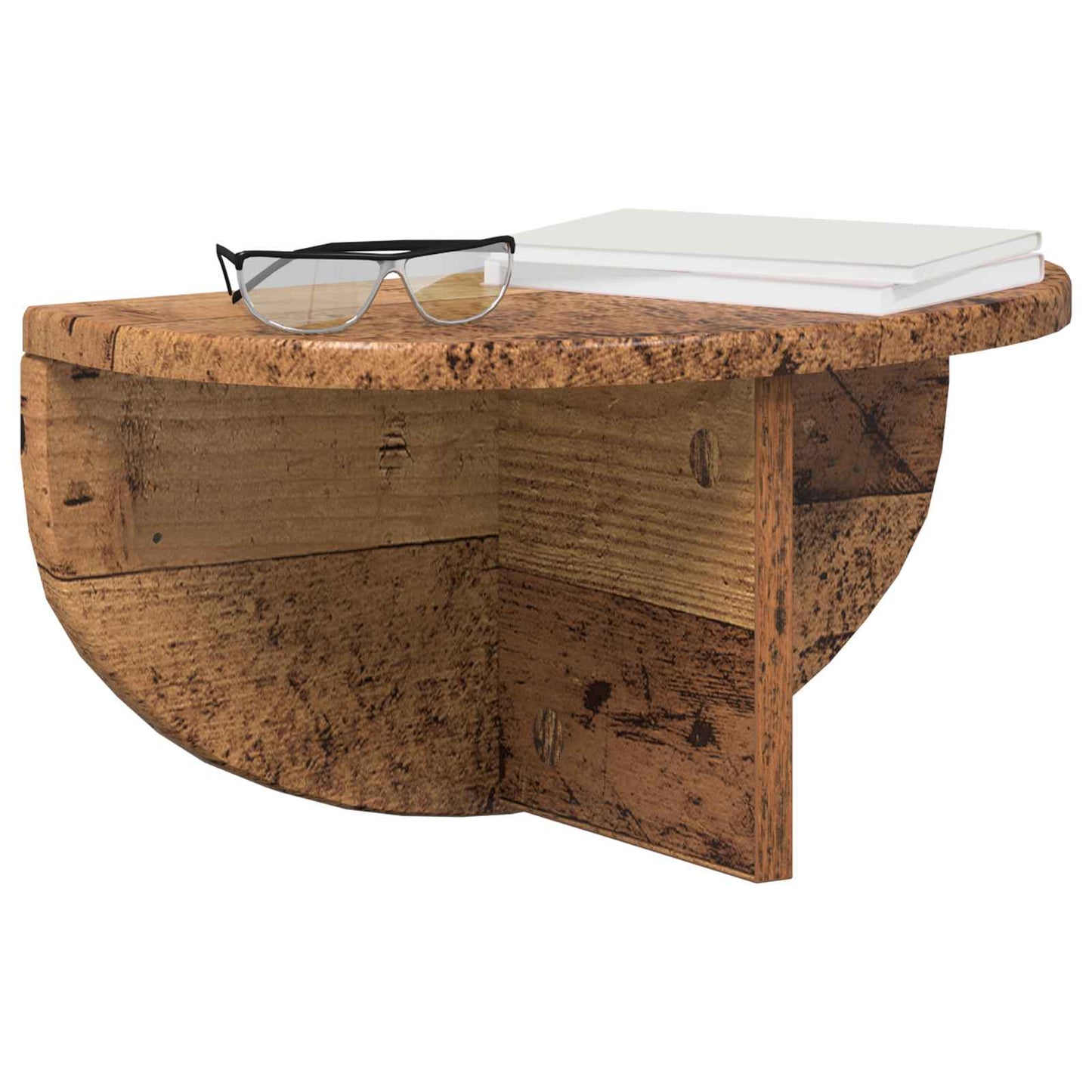 Væghylde 2 pcs Gammelt træ 38 x 19 x 19 cm Konstrueret træ