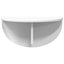 Væghylde Vægmonteret 2 pcs Hvid 48 x 24 x 24 cm Konstrueret træ