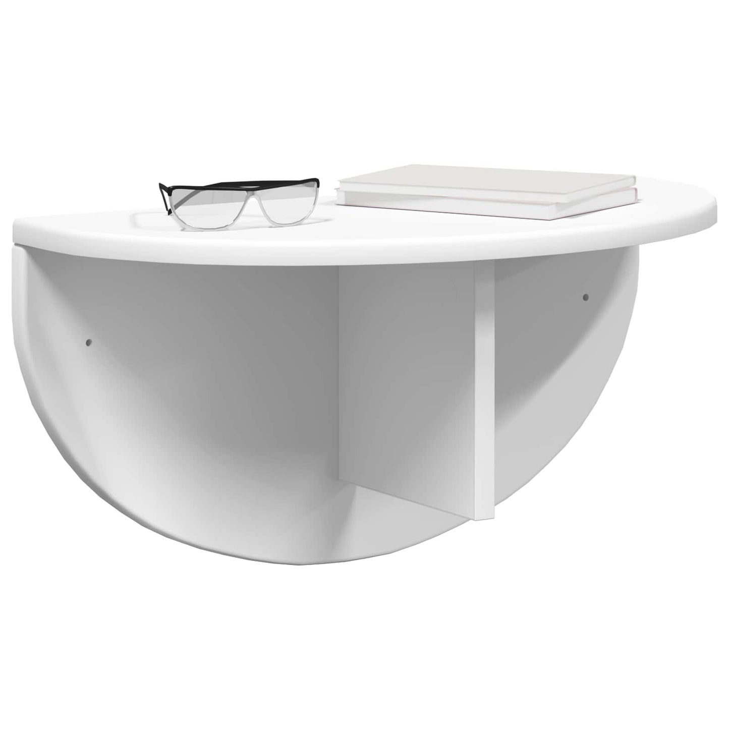 Væghylde Vægmonteret 2 pcs Hvid 48 x 24 x 24 cm Konstrueret træ