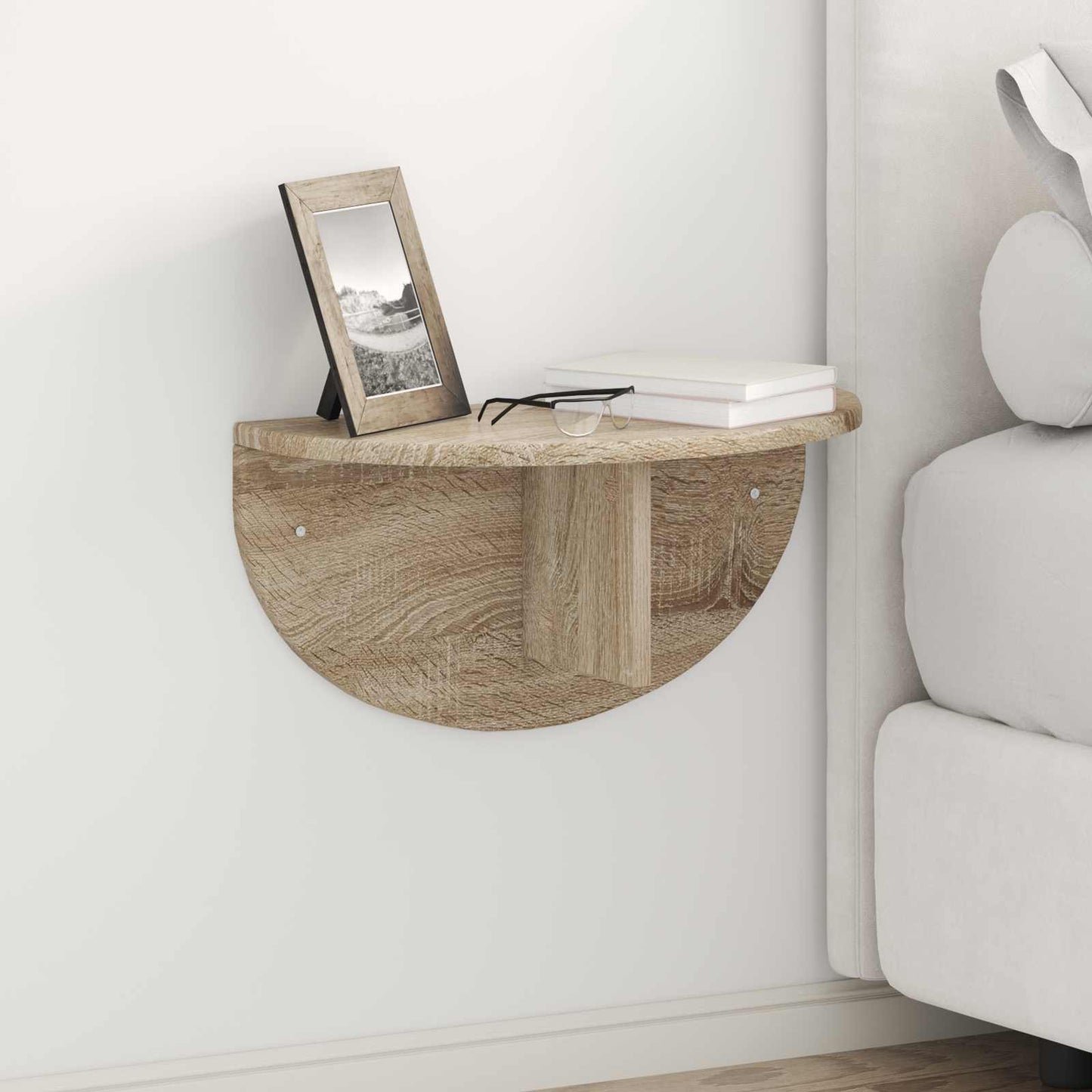 Væghylde 2 pcs Sonoma eg 48 x 24 x 24 cm Konstrueret træ