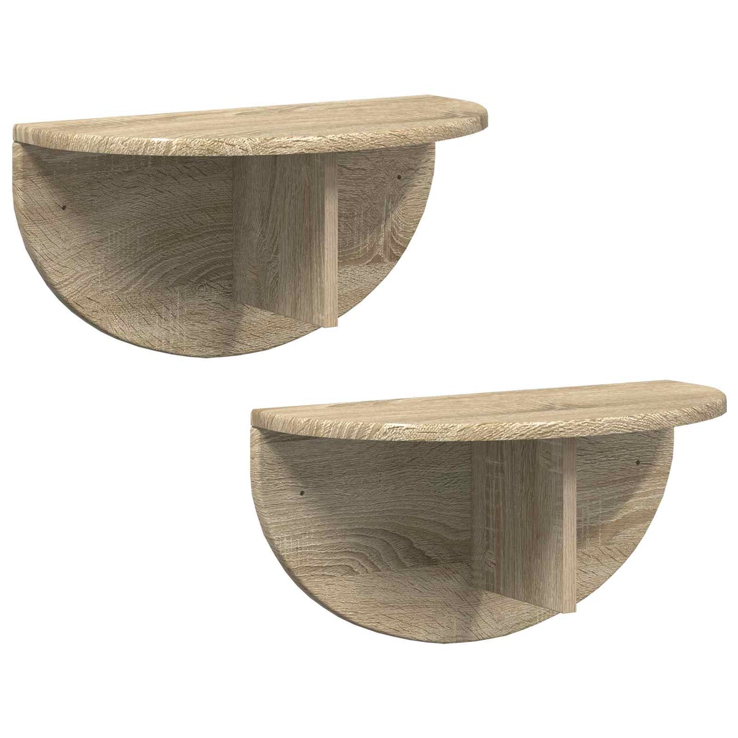 Væghylde 2 pcs Sonoma eg 48 x 24 x 24 cm Konstrueret træ