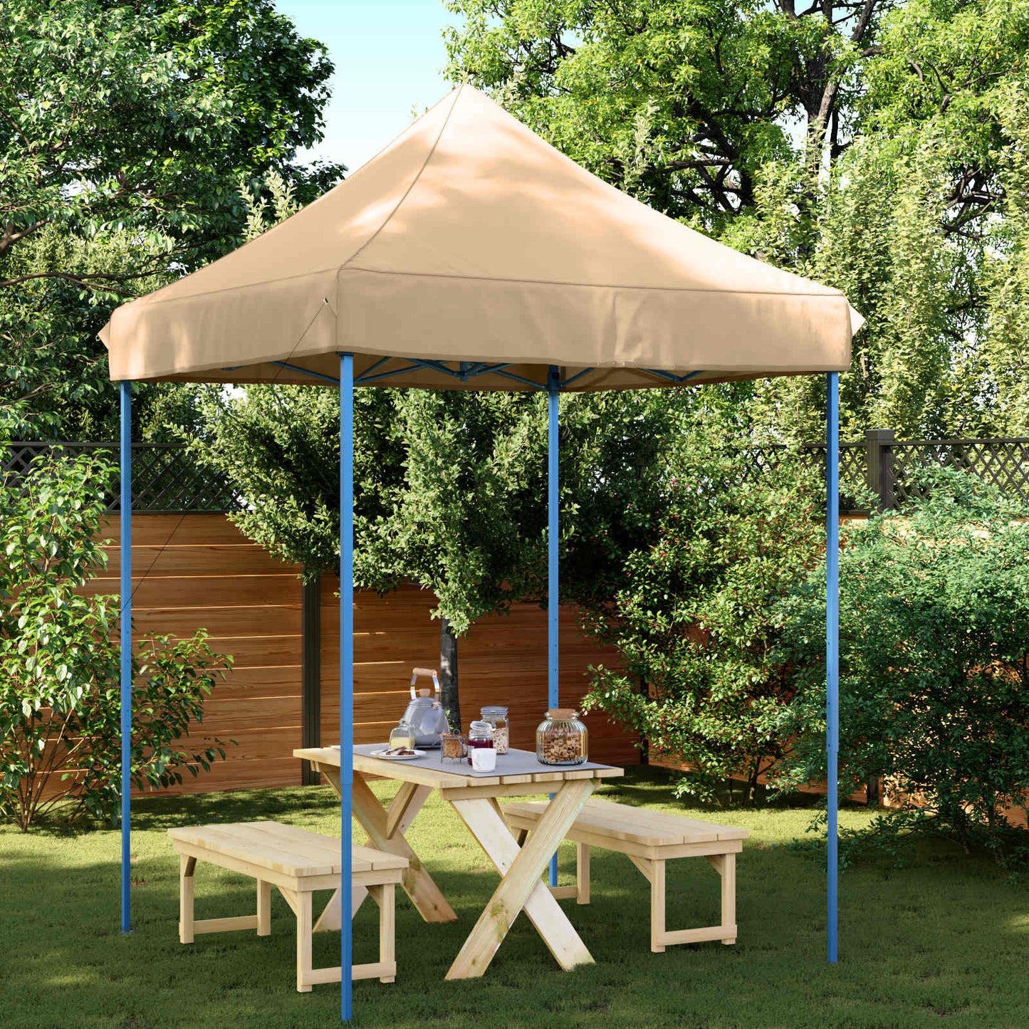 Party Tent 200 x 200 x 306 cm Beige Oxford stof