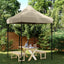 Party Tent 200 x 200 x 306 cm Gråbrun Oxford stof