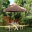 Party Tent 200 x 200 x 306 cm Brun Oxford stof