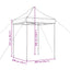 Party Tent 200 x 200 x 306 cm Brun Oxford stof