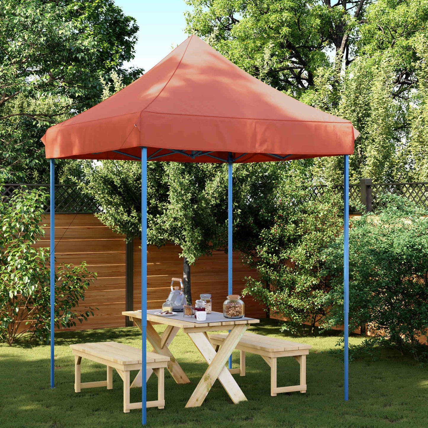 Party Tent 200 x 200 x 306 cm Terrakotta Oxford stof