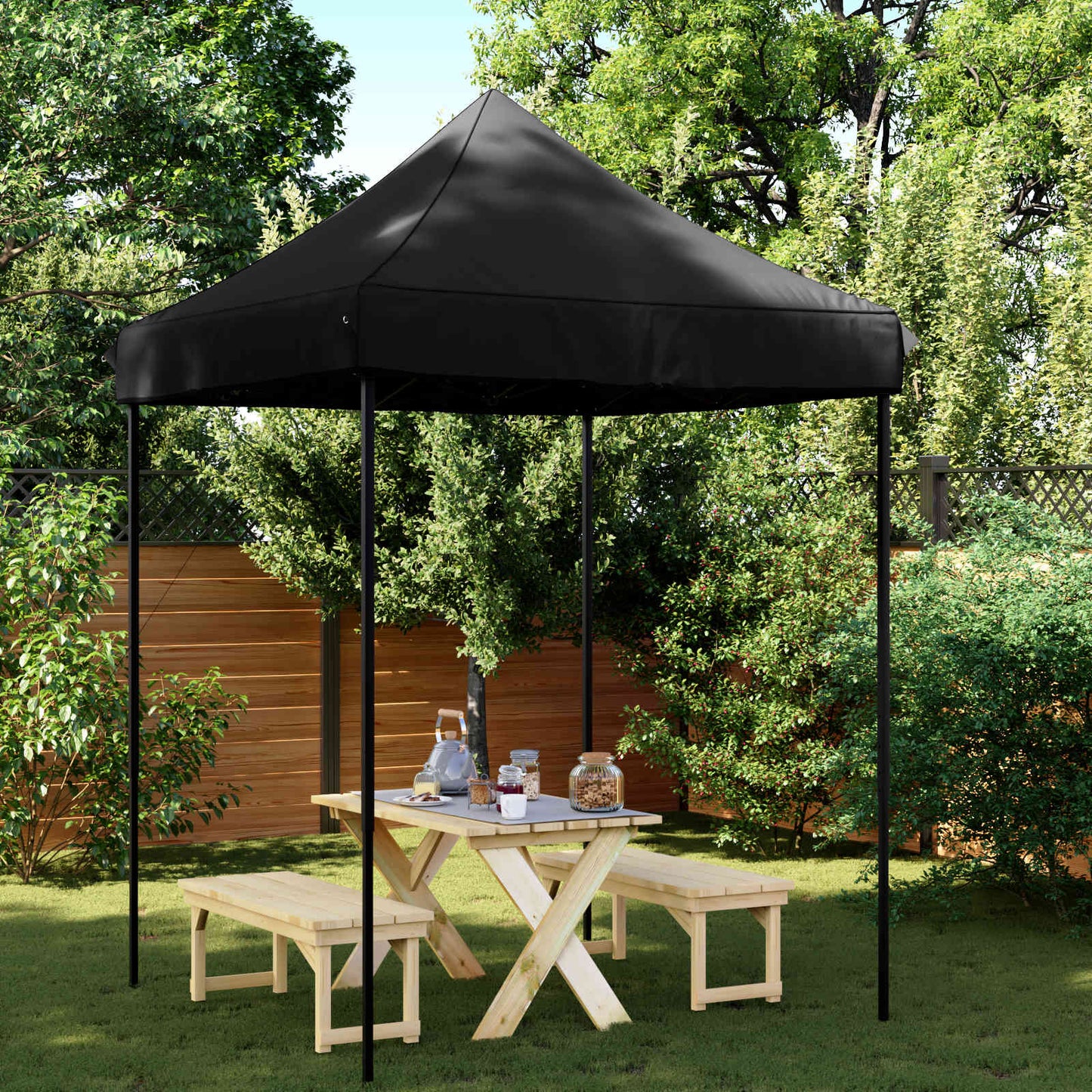 Party Tent 200 x 200 x 306 cm Sort Oxford stof