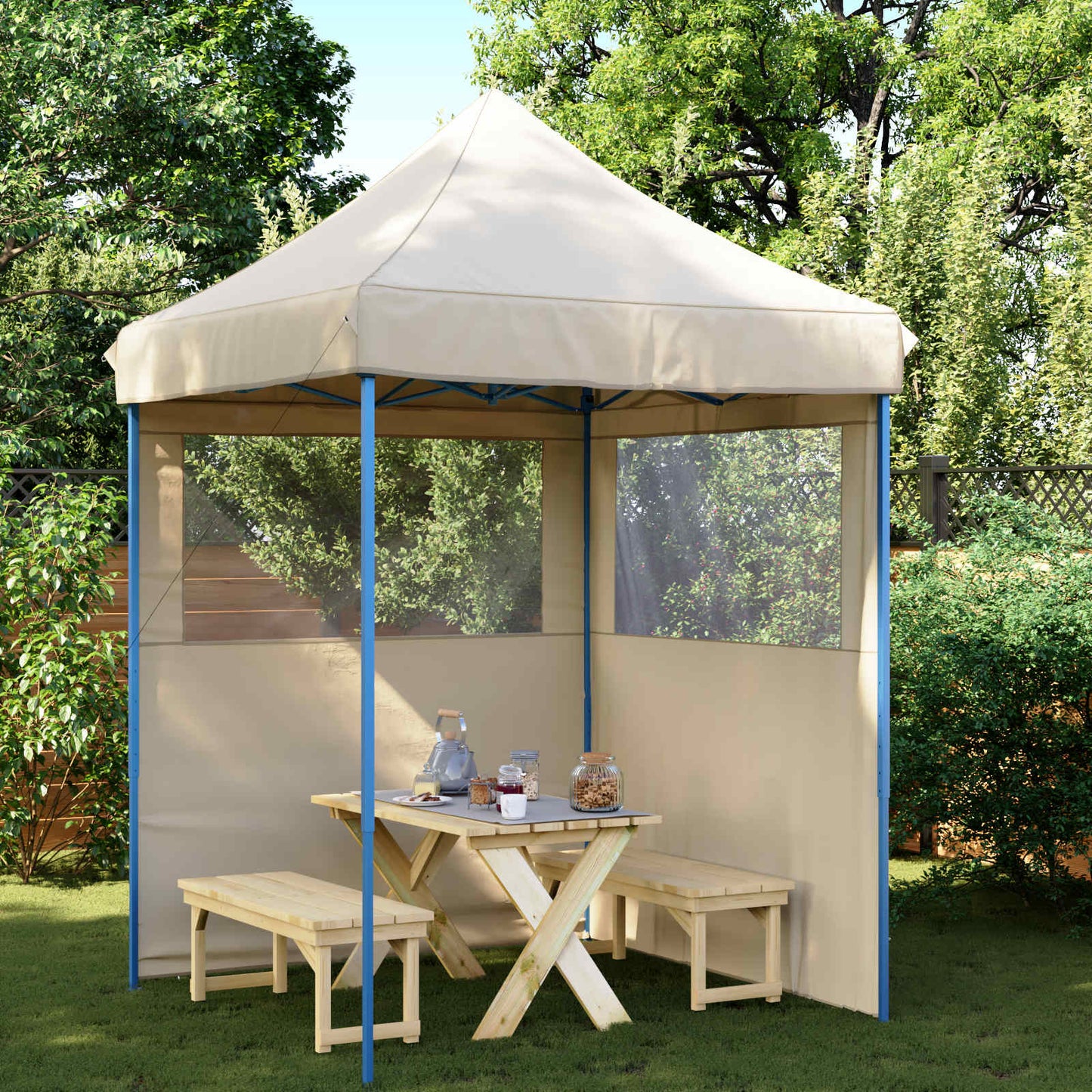 Party Tent 200 x 200 x 306 cm Beige Oxford stof