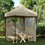 Party Tent 200 x 200 x 306 cm Gråbrun Oxford stof