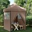 Party Tent 200 x 200 x 306 cm Brun Oxford stof