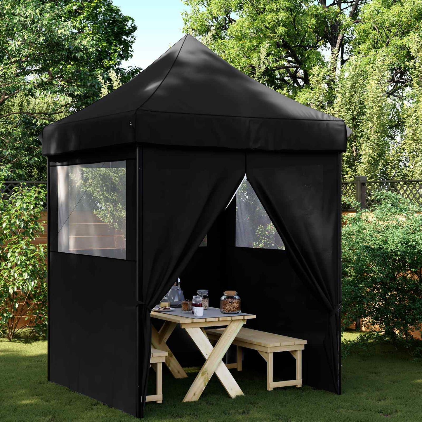 Party Tent 200 x 200 x 306 cm Sort Oxford stof