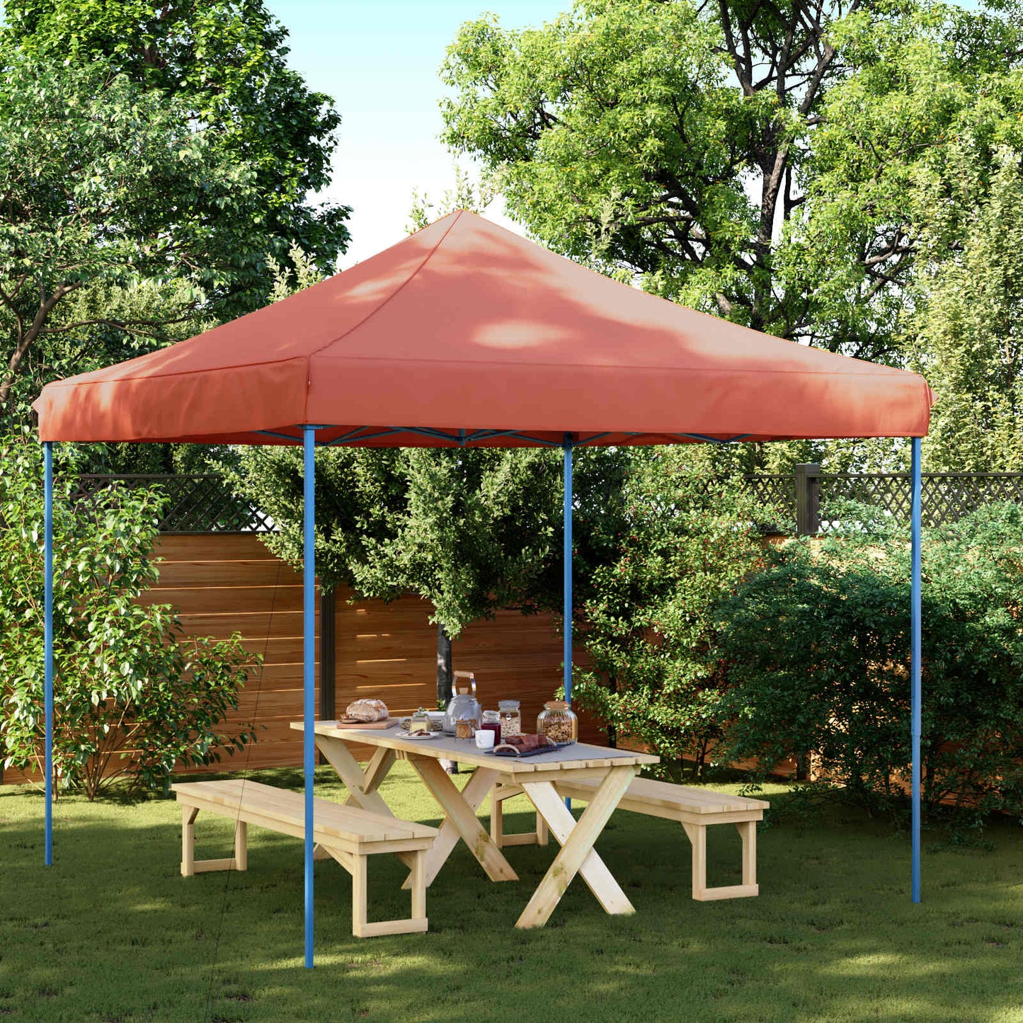 Party Tent 292 x 292 x 315 cm Terrakotta Oxford stof