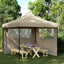 Party Tent 292 x 292 x 315 cm Gråbrun Oxford stof
